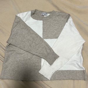 Beige(picture looks grey) and white sweater size small